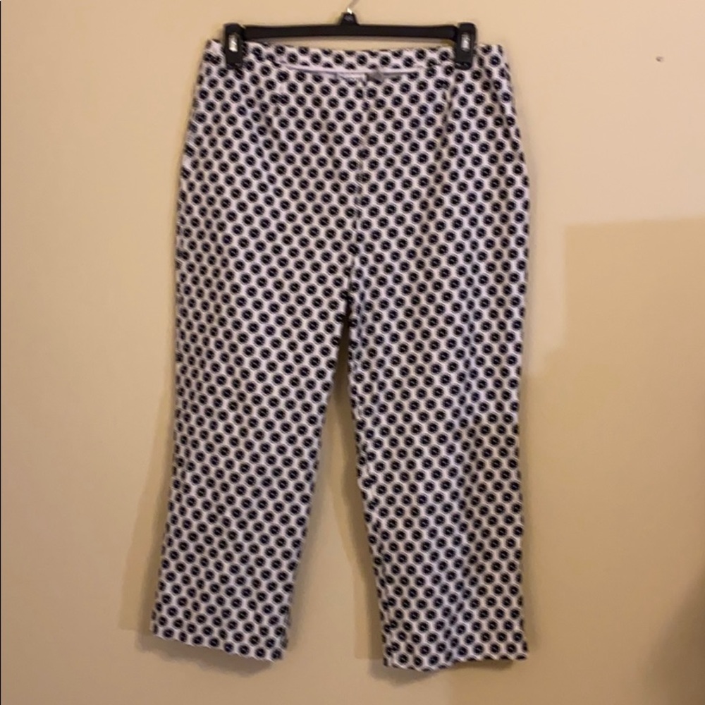Chico’s Black and white Capri Pant